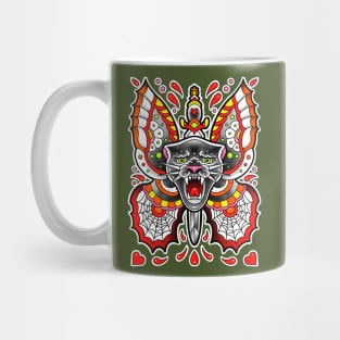 panther butterfly dagger tattoo design Mug